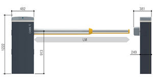 Conception moderne de barrière automatique haute performance GGT80ACS GARD GT8 avec opérateur de porte irréversible 24V DC - Product Image 4