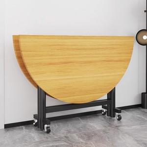 Table ronde en bois de qualité supérieure, table à manger, <span class=keywords><strong>location</strong></span> pour <span class=keywords><strong>mariage</strong></span>, table pliante pour événements avec roulettes pour faciliter le déplacement - Product Image 3