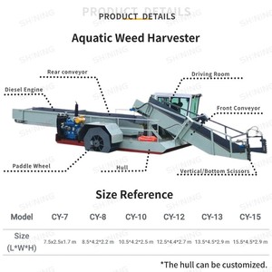 Récolteuse semi-automatique d'algues aquatiques et coupeuse de jacinthe d'eau pour le nettoyage de petits plans d'eau – Approvisionnement direct usine - Product Image 6