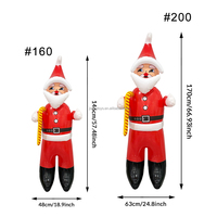 Joyee Vente en gros de figurines gonflables de Père Noël en PVC, décoration gonflable de Père Noël pour la cour, le jardin, l'intérieur, l'extérieur, fête de Noël