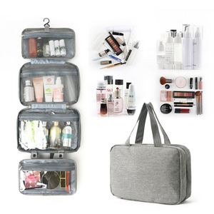 Bolsa de Maquillaje Plegable Resistente al Agua, Bolsa de Aseo Colgante de Viaje para Mujer - Product Image 1