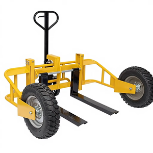 Chariot à palettes manuel hydraulique tout-terrain de 3 tonnes, roues gonflables, chantier de construction, camion pour remorque de montagne - Product Image 5