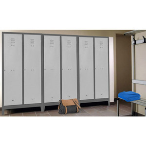 Armario Metálico Pintado para Vestuario con Compartimento para Ropa Sucia/Limpa y 2 Puertas - Product Image 2