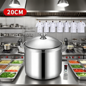 Olla Grande Profesional Multifuncional <span class=keywords><strong>de</strong></span> <span class=keywords><strong>Acero</strong></span> <span class=keywords><strong>Inoxidable</strong></span>, Equipo <span class=keywords><strong>de</strong></span> Cocina No Tóxico para Sopa y Hot Pot - Product Image 4