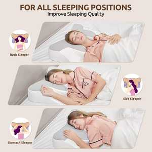 Bantal leher serviks untuk menghilangkan nyeri, Contour ortopedi busa memori ergonomis lembut untuk semua posisi tidur - Product Image 2
