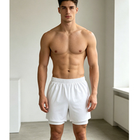 Shorts de sport respirants et anti-frottement pour hommes, séchage rapide, doublés 2-en-1, pour la course, le fitness et l'entraînement estival