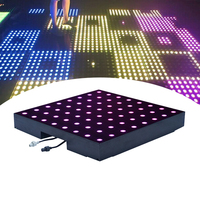 Écran LED de sol semi-transparent 36 64 144 225 pixels, écran vidéo numérique pour piste de danse, lumière DMX512/WiFi, verre trempé