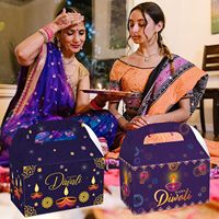 Coffret cadeau Diwali Rolzchoy de 12 pièces, décorations, lumières de fête, fournitures pour fêtes, boîte de friandises indiennes, pour la famille et les amis
