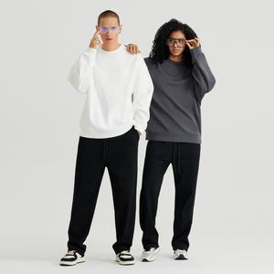 Plush Crewneck <b>Jogger</b> Hoodie Wholesale High Quality <b>White</b> Plain Dyed OEM Cotton - Product Image 2