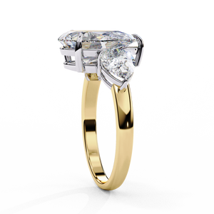 Bague de fiançailles pour femme en or massif 18 carats avec diamant de laboratoire taille brillant, certifiée IGI, plaqué rhodium, luxe, couleur D, gravure laser - Product Image 5