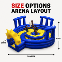 Arène de combat gonflable ronde personnalisée, plateforme multi-niveaux en PVC pour événements extérieurs, carnaval, team building, location commerciale