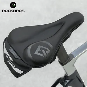 ROCKBROS-Cojín para SILLÍN de bicicleta, antideslizante, cómodo, suave, para ciclismo, funda calefactable para SILLÍN de bicicleta, funda calefactable para SILLÍN de bicicleta