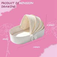 Décorations de poussette pour bébé, boîte en carton en forme de berceau, panier floral, boîte cadeau pour la fête de naissance, paniers pour nouveau-né