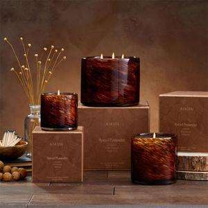 AIKUN Custom Handmade <b>Long</b> Lasting Fragrance OEM Scented <b>Candles</b> for Wedding Party Home Decoration Anniversary - Product Image 4