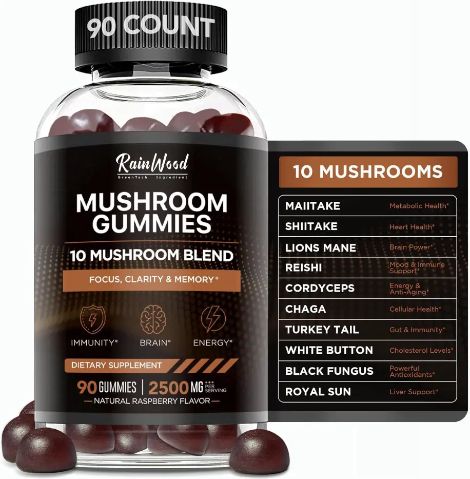 OEM 7 funghi estratto misto integratore di salute funghi Gummies