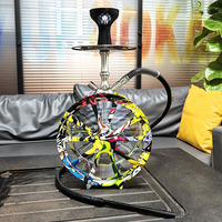 Chicha de style arabe à grande chicha unique en métal, nouvelle alternative pour briquets et accessoires