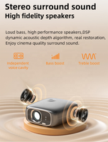 Proyektor Android Keystone Auto Focus Terbaru 2026 WiFi 6 BT Portabel Luar Ruangan 4K Anti Debu 1000ANSI Native 1080P