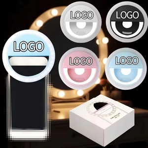 Luce Anulare per Selfie Personalizzata con 28 Lampade LED, Supporto Portatile con Clip e Treppiede, Asta Ricaricabile con Supporto per Fotocamera per Cellulare - Product Image 1