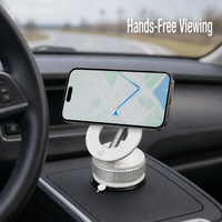 Support de téléphone magnétique en alliage robuste et portable avec anneau, support de voiture pliable pour une utilisation universelle sur ordinateur de bureau