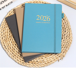 Tùy chỉnh 2026 A5 PU da Tạp Chí máy tính xách tay bìa cứng hàng năm Nhật Ký chương trình nghị sự hàng ngày kế hoạch undated hàng năm Sticker cuốn sách - Product Image 2