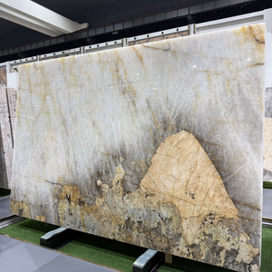 Dalles de quartzite Patagonia Pandora du Brésil de luxe, rétroéclairées, <span class=keywords><strong>pour</strong></span> revêtements muraux, prix des dalles dorées, dalles de quartzite rétroéclairées <span class=keywords><strong>pour</strong></span> extérieur, <span class=keywords><strong>pour</strong></span> projets - Product Image 2