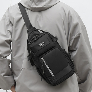 Nueva bolsa de nailon a la moda para hombre, mochila de gran capacidad, bandolera multifunción para exteriores, impermeable, con cremallera, bolso de un solo hombro - Product Image 5