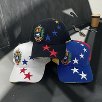 Gorra de Béisbol de Venezuela, Bordado 3D de Alta Calidad, Escudo con Estrellas, Gorra Deportiva de Algodón de Lujo para Eventos, Gorras Personalizadas de Diseño, Color Granate
