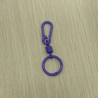 Mousqueton porte-clés en métal couleur bonbon avec clip à ressort, accessoire DIY pour bijoux, sacs et poupées ; Matériau artisanal sportif fait main