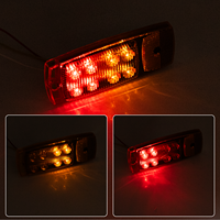 Feux de position latéraux LED ambre 10-30V avec réflecteur pour camion, remorque, bus, camping-car