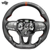 Volant en fibre de carbone sergé brillant de haute qualité pour voitures Dodge