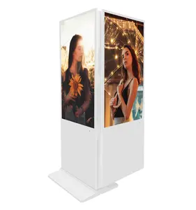 55 Inch Floor Stand Double Sided Screen 1920*1080 2K Lcd Display Kiosk Digital Signage For Advertising