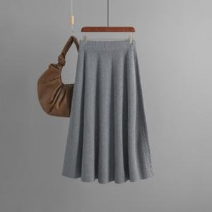 Jupe décontractée pour femme en laine et cachemire tricotée sur mesure, style vintage, grandes tailles, nouvelle collection hiver automne, personnalisable (OEM & ODM) - Product Image 2