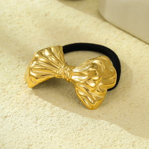 Rarely-seen stainless steel shell sea <b>star</b> headpiece in an arc shape, with 18k gold hair string and metal hair band <b>headband</b> - Product Image 4