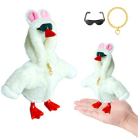 Costume décoratif en tissu pour oie de bureau miniature de 7 pouces, style sweat à capuche, pour toutes les saisons