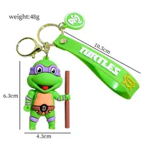 A set of men and women brown key chain pendant silicone cartoon
