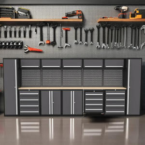 Longue armoire à outils modulaire en acier de stockage de Garage modulaire en métal professionnel atelier établi outil de tiroirs de mécanicien - Product Image 4