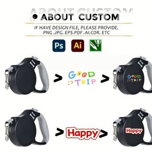 Correa Retráctil para Perro con Logotipo Personalizado, Mango Ergonómico Antideslizante, Cinta de Nailon Antienredos, Correa Extensible para Perro - Product Image 4