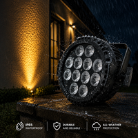 Projecteur LED sans fil à batterie 6-en-1 RGBWA+UV IP65 étanche avec contrôle DMX512 et application pour éclairage de scène extérieur et mariages