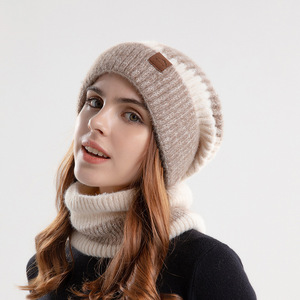 Hommes/femmes hiver froid Jacquard laine tricoté seau pêcheur <span class=keywords><strong>bonnet</strong></span> chapeau <span class=keywords><strong>cou</strong></span> écharpe cagoule masque <span class=keywords><strong>Bonnet</strong></span> numérique pour voyage - Product Image 1
