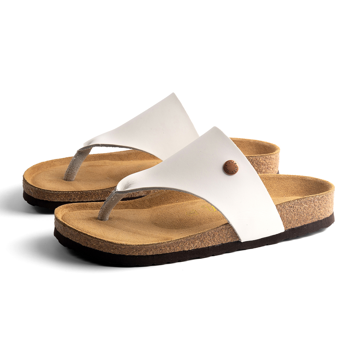 White Genuine Leather