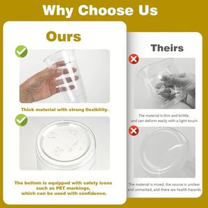 Gobelets en plastique transparent de 24 oz, avec couvercles, 1000 ensembles de gobelets jetables, étanches et adaptés aux aliments, pour boissons froides et café glacé - Product Image 4