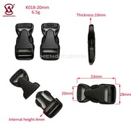 Accessoire de casque de sécurité en plastique POM de haute qualité, étanche, robuste, avec boucle tactique personnalisée, portable, faible MOQ, vente en gros