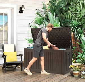 Boîte de rangement à double étage en HDPE avec PET d'injection étanche à la poussière et à la protection solaire pour les fournitures de stockage d'outils de jardin - Product Image 1