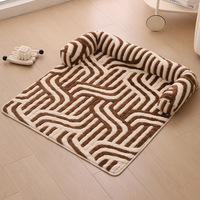 Coussin de canapé pour animaux de compagnie en peluche d'hiver respirant et résistant aux taches, lavable, antidérapant, pour chats et chiens, housse de canapé pour animaux de compagnie