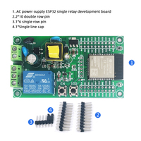 Carte de développement ESP32 à relais unique AC90-250V, port E/S, port de téléchargement de programme UART, Flash 4 Mo X-HX0293A pour