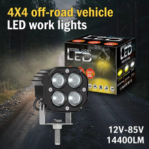 Faro auxiliar LED de 12V 40W de doble color, tipo pod, de 3 pulgadas para motocicleta, SUV, ATV, camión - Product Image 2