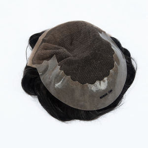 Perruque pour homme 100% cheveux humains, entièrement en dentelle, de bonne qualité, effet naturel, possibilité de boucler - Product Image 1