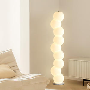 Nordic Luxury grote led-vloerlamp met voet, minimalistische moderne designstijl voor slaapkamer, woonkamer, verlicht decor - Product Image 2
