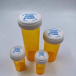 Flacons à pilules en plastique vides avec bouchon sécurité enfant, languette de retrait réversible, sérigraphiés, contenants de voyage <span class=keywords><strong>pour</strong></span> médicaments - Product Image 2