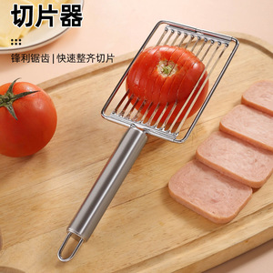 Trancheuse à tomates en acier inoxydable, coupe-fruits et légumes multifonction, outil de cuisine pour trancher le fromage, la viande et plus encore - Product Image 5
